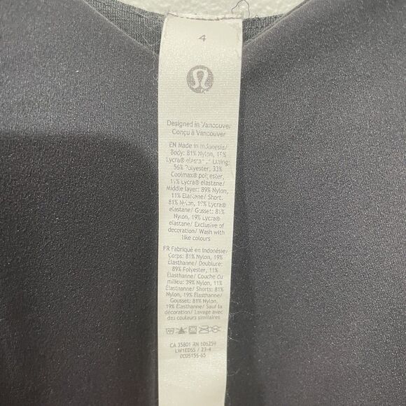 Lululemon Align Dress Nightmoth Black SZ 4 Nulu Built in Pockets Shorts Tennis - Picture 3 of 6